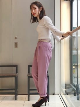 「MERCURYDUO（マーキュリーデュオ）のアイテム（その他パンツ）」を使った、MERCURYDUOさん（レディース・158cm）の冬コーディネート