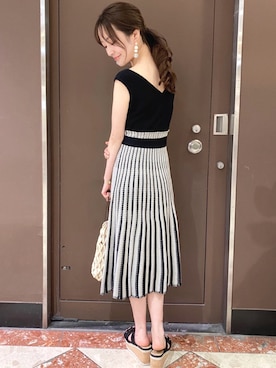 「MERCURYDUO（マーキュリーデュオ）のアイテム（アクセサリー）」を使った、MERCURYDUOさん（レディース・158cm）の春コーディネート