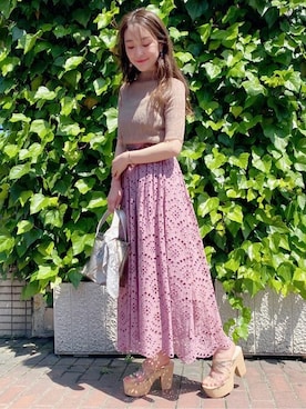 「MERCURYDUO（マーキュリーデュオ）のアイテム（その他雑貨）」を使った、MERCURYDUOさん（レディース・158cm）の春コーディネート