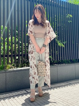 「ビーズバッグ」｜「アイテム（その他アウター）」を使った、MERCURYDUOさん（レディース・158cm）の夏コーディネート