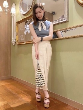 「ペンシルスカート」｜MERCURYDUOさん（レディース・158cm）の夏コーディネート