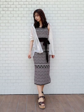 「MERCURYDUO（マーキュリーデュオ）のアイテム（キャミソール）」を使った、MERCURYDUOさん（レディース・158cm）の夏コーディネート