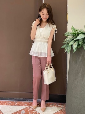 「MERCURYDUO（マーキュリーデュオ）のアイテム（その他パンツ）」を使った、MERCURYDUOさん（レディース・158cm）の秋コーディネート