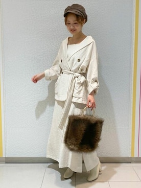 「MERCURYDUO（マーキュリーデュオ）のアイテム（テーラードジャケット）」を使った、MERCURYDUOさん（レディース・158cm）の秋コーディネート