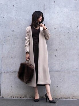 「MERCURYDUO（マーキュリーデュオ）のアイテム（その他アウター）」を使った、MERCURYDUOさん（レディース・162cm）の秋コーディネート