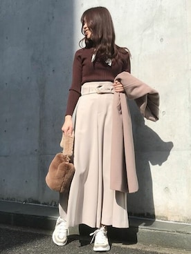 「MERCURYDUO（マーキュリーデュオ）のアイテム（その他パンツ）」を使った、MERCURYDUOさん（レディース・162cm）の秋コーディネート