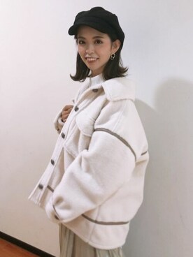 「MERCURYDUO（マーキュリーデュオ）のアイテム（その他アウター）」を使った、MERCURYDUOさん（レディース・155cm）の秋コーディネート