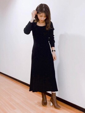 「フレアワンピース」｜MERCURYDUOさん（レディース・155cm）の秋コーディネート