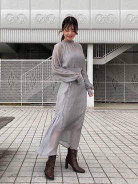 「コルセット」｜MERCURYDUOさん（レディース・150cm）の冬コーディネート