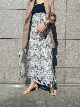 「MERCURYDUO（マーキュリーデュオ）のアイテム（テーラードジャケット）」を使った、MERCURYDUOさん（レディース・158cm）の春コーディネート