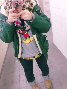 「CAT'S PAW（キャッツポウ）のアイテム」を使った、成瀬さん（レディース・157cm）の冬コーディネート