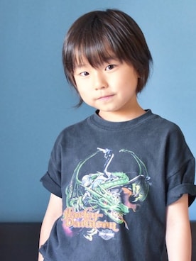 「Harley-Davidson（ハーレーダビッドソン）のアイテム」を使った、soootaさん（キッズ・120cm）の春コーディネート