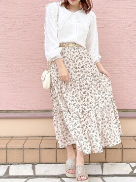 「apres jour（アプレジュール）のアイテム（サンダル）」を使った、いそゆりさん（レディース・159cm）の春コーディネート