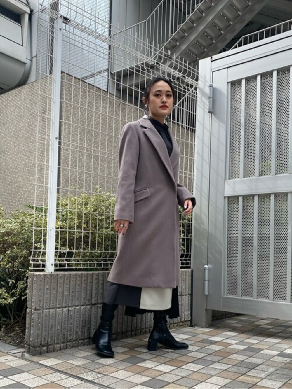 Kana Matsumoto｜UNITED TOKYOのチェスターコートを使った
