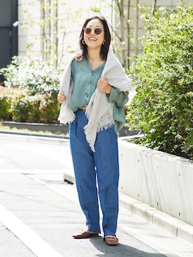 「UNITED ARROWS（ユナイテッドアローズ）のアイテム（ピアス（両耳用））」を使った、UNITED ARROWS 新宿店 STAFF 01さん（レディース・157cm）の春コーディネート