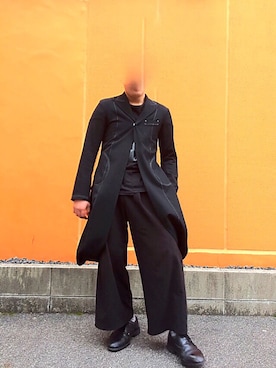 「Y's（ワイズ）のアイテム（チェスターコート）」を使った、す氏🍣さん（メンズ・175cm）の冬コーディネート