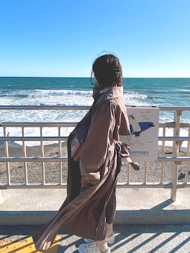 「apres jour mignon（アプレジュールミニョン）のアイテム（トレンチコート）」を使った、mana✿さん（レディース・151cm）の秋コーディネート