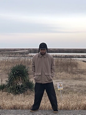 「RVCA（ルーカ）のアイテム（ジャケット/アウター）」を使った、shさん（メンズ・167cm）の冬コーディネート