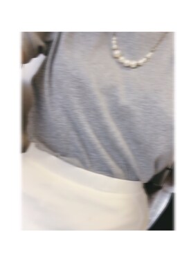 「しまむら（シマムラ）のアイテム（トップス、グレー系）」を使った、はるさん（レディース・155cm）の夏コーディネート