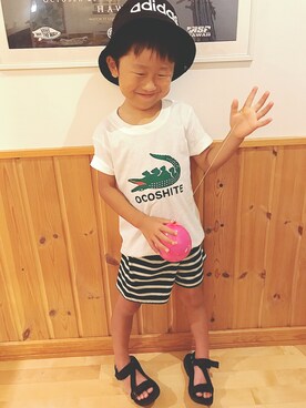 「ラコステ」｜コタ＋☻さん（キッズ・110cm）の夏コーディネート