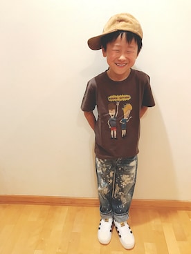 「スーパースター」｜コタ＋☻さん（キッズ・120cm）の春コーディネート