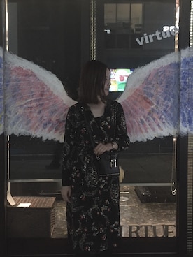 「archives（アルシーヴ）のアイテム（シャツワンピース）」を使った、MAYUさん（レディース・163cm）の秋コーディネート