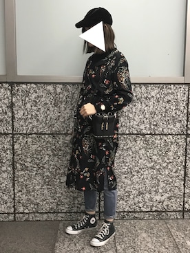 「archives（アルシーヴ）のアイテム（シャツワンピース）」を使った、MAYUさん（レディース・163cm）の秋コーディネート