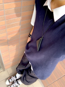 「Yohji Yamamoto（ヨウジヤマモト）のアイテム（キーケース/キーアクセサリー）」を使った、     ととととさん（メンズ・173cm）の夏コーディネート