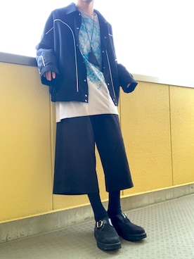 「Yohji Yamamoto（ヨウジヤマモト）のアイテム（キーケース/キーアクセサリー）」を使った、     ととととさん（メンズ・173cm）の夏コーディネート