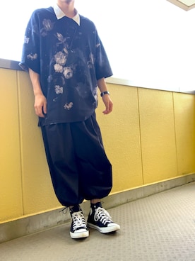 「Yohji Yamamoto（ヨウジヤマモト）のアイテム（キーケース/キーアクセサリー）」を使った、     ととととさん（メンズ・173cm）の夏コーディネート