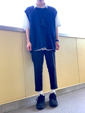 「Yohji Yamamoto（ヨウジヤマモト）のアイテム（キーケース/キーアクセサリー）」を使った、     ととととさん（メンズ・173cm）の夏コーディネート