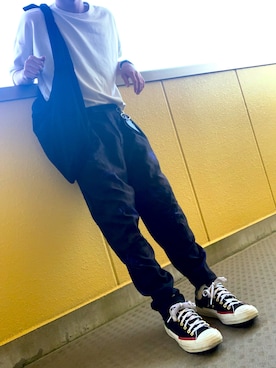 「Yohji Yamamoto（ヨウジヤマモト）のアイテム（キーケース/キーアクセサリー）」を使った、     ととととさん（メンズ・173cm）の夏コーディネート