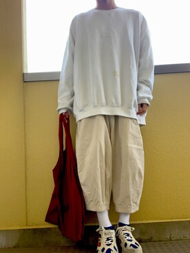 「unrelaxing（アンリラクシング）のアイテム（スウェット）」を使った、     ととととさん（メンズ・173cm）の冬コーディネート