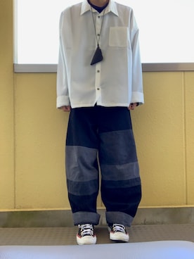「Yohji Yamamoto（ヨウジヤマモト）のアイテム（キーケース/キーアクセサリー）」を使った、     ととととさん（メンズ・173cm）の冬コーディネート