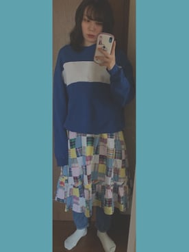 「sanuk（サヌーク）のアイテム」を使った、だるしなもんさん（レディース・160cm）の春コーディネート