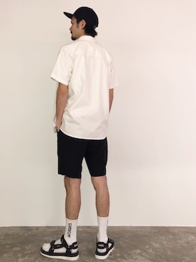 「Saturdays NYC（サタデーズ ニューヨークシティ ）のアイテム（キャップ）」を使った、Kaiさん（メンズ・174cm）の夏コーディネート