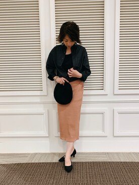 「UNIQLO（ユニクロ）のアイテム（ハンチング/ベレー帽、ブラック系）」を使った、yayonimu84さん（レディース・159cm）の夏コーディネート