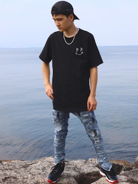 「A-COLD-WALL*（アコールドウォール）のアイテム（帽子）」を使った、Ryotaroさん（メンズ・173cm）の夏コーディネート