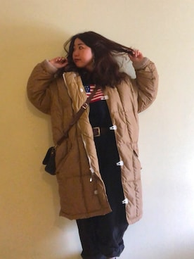 「Eddie Bauer（エディーバウアー）のアイテム（パンツ）」を使った、MIZUKIさん（レディース・149cm）の秋コーディネート