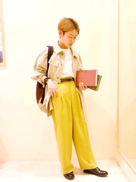「Samansa Mos2 blue（サマンサモスモスブルー）のアイテム（その他アウター）」を使った、こばみさん（レディース・148cm）の春コーディネート