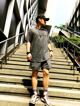 「CLOT（クロット）のアイテム（トップス）」を使った、Kazzy Dabombさん（メンズ・173cm）の夏コーディネート