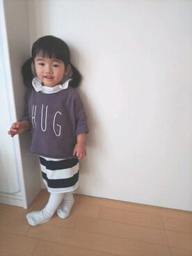 「レイヤードstyle」｜はるの風 さん（キッズ・110cm）の冬コーディネート