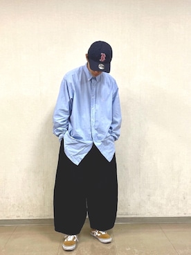 「VANS（バンズ）のVANS/ヴァンズ UA OLD SKOOL/オールドスクール（スニーカー、イエロー系）」を使った、はせしんさん（メンズ・172cm）の春コーディネート