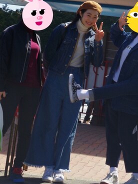 「UNIQLO（ユニクロ）のアイテム（デニムジャケット）」を使った、つるさん（レディース・160cm）の春コーディネート