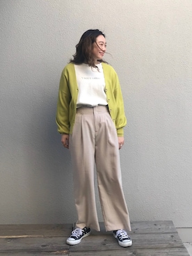 「CONVERSE（コンバース）のconverse（コンバース） ALL STAR OX（オールスターOX）（スニーカー）」を使った、つるさん（レディース・160cm）の冬コーディネート