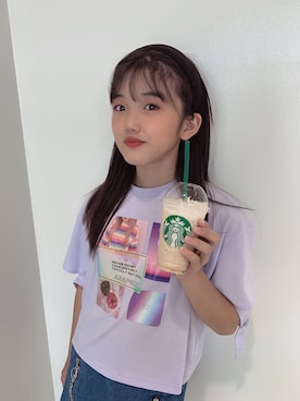 「ムラサキコーデ」｜Miku727さん（キッズ・143cm）の春コーディネート