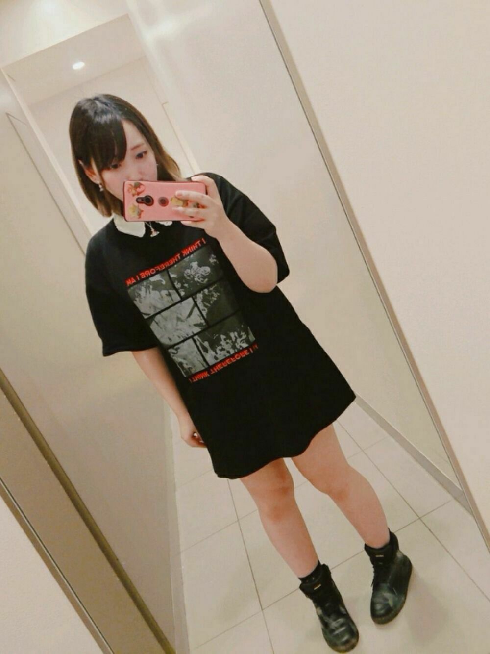 「jouetie、Dr.Martens、Vivienne Westwood」｜「Dr. MartensのDr.Martens 8EYE BOOT（ブーツ、ブラック系）」を使った、まりゅさん（レディース・153cm）の夏コーディネートの1枚目の写真