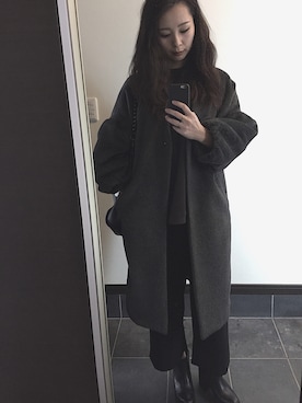 「UNIQUE（ユニーク）のアイテム（アクセサリー）」を使った、Y U M Iさん（レディース・160cm）の冬コーディネート