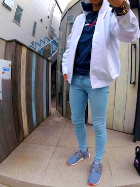 「TOMMY HILFIGER（トミーヒルフィガー）のアイテム（マウンテンパーカー）」を使った、なおきさん（メンズ・170cm）の冬コーディネート