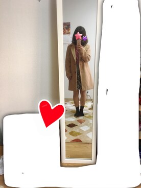 「archives（アルシーヴ）のアイテム（チェスターコート）」を使った、m*さん（レディース・151cm）の冬コーディネート